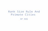 Rank Size Rule And Primate Cities AP HUG. Objective To understand what the Rank Size Rule is and the pattern that it tries to outline.