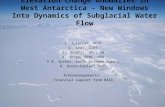 Elevation Change Anomalies in West Antarctica - New Windows Into Dynamics of Subglacial Water Flow S. Tulaczyk, UCSC L. Gray, CCRS I. Joughin, APL, UW.