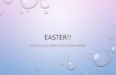 EASTER!! EASTER IS ALL ABOUT JESUS OUR SAVIOR!. EASTER IS MORE THAN EGGS EASTER IS WAY MORE THAN COLORFUL EGGS AND BIG BUNNIES. EASTER IS ABOUT JESUS.