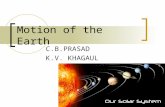 Motion of the Earth C.B.PRASAD K.V. KHAGAUL. Review What does the solar system consist of? What is at the center of the solar system? Sun 1) Sun 2) Planets.