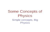Some Concepts of Physics Simple concepts, Big Physics.