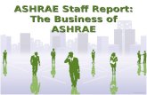 ASHRAE Staff Report: The Business of ASHRAE. ASHRAE Membership Membership up over last year – 52,1993 total members – 43,372 members in US and Canada.