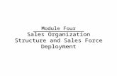 Sales Organization Structure and Sales Force Deployment Module Four.