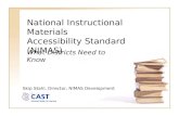 National Instructional Materials Accessibility Standard (NIMAS) What Districts Need to Know Skip Stahl, Director, NIMAS Development Center.
