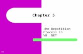 5-1 Chapter 5 The Repetition Process in VB.NET. 5-2 Learning Objectives Understand the importance of the repetition process in programming. Describe the.