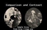 Sample Essay From From . Today I am going to compare two great inventors from our past: Thomas Edison and Benjamin Franklin. You would.
