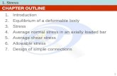 1. Stress 1 CHAPTER OBJECTIVES Review important principles of statics Use the principles to determine internal resultant loadings in a body Introduce concepts.