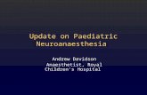 Update on Paediatric Neuroanaesthesia Andrew Davidson Anaesthetist, Royal Children’s Hospital.