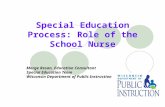 Special Education Process: Role of the School Nurse Marge Resan, Education Consultant Special Education Team Wisconsin Department of Public Instruction.