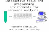 Interactive tools and programming environments for sequence analysis Bernardo Barbiellini Northeastern University TATACATAAAGACCCAAATGGAACTGTTCTAGA TGATACACTAGCATTAAGAGAAAAATTCGAAGA.