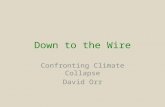 Down to the Wire Confronting Climate Collapse David Orr.