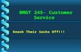 BMGT 245- Customer Service Knock Their Socks Off!!!
