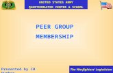 The Warfighters ’ Logistician PEER GROUP MEMBERSHIP UNITED STATES ARMY QUARTERMASTER CENTER & SCHOOL Presented by CH Hughes.
