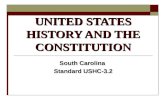 UNITED STATES HISTORY AND THE CONSTITUTION South Carolina Standard USHC-3.2.