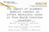 The impact of academic medical centers on infant mortality rates in five North Carolina counties Timberly Butler, MSII Mentor: Kristen G. Hairston, MD,