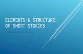 ELEMENTS & STRUCTURE OF SHORT STORIES 7 th Grade Creative Writing.