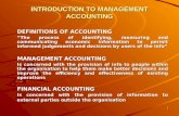 1 INTRODUCTION TO MANAGEMENT ACCOUNTING DEFINITIONS OF ACCOUNTING “The process of identifying, measuring and communicating economic information to permit.