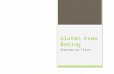 Gluten Free Baking Alternative Flours. Nut Flour  Made with blanched nuts  Press out oil first  Sandy, dry texture.