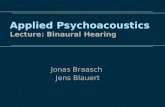 Applied Psychoacoustics Lecture: Binaural Hearing Jonas Braasch Jens Blauert.