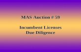 MAS Auction # 59 Incumbent Licenses Due Diligence.