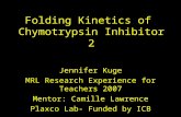 Folding Kinetics of Chymotrypsin Inhibitor 2 Jennifer Kuge MRL Research Experience for Teachers 2007 Mentor: Camille Lawrence Plaxco Lab- Funded by ICB.