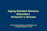 Aging-Related Memory Disorders Alzheimer’s Disease From Mechanisms of Memory by J. David Sweatt, Ph.D.