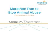 Marathon Run to Stop Animal Abuse Jukka Myllyniemi, PETA UK.