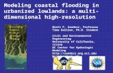 Modeling coastal flooding in urbanized lowlands: a multi- dimensional high-resolution approach Brett F. Sanders, Professor Timu Gallien, Ph.D. Student.