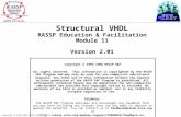 Copyright  1995-1998 RASSP E&F Structural VHDL RASSP Education & Facilitation Module 11 Version 2.01 Copyright  1995-1998 RASSP E&F All rights reserved.