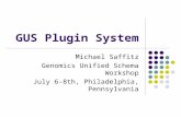 GUS Plugin System Michael Saffitz Genomics Unified Schema Workshop July 6-8th, Philadelphia, Pennsylvania.