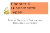 Chapter 6 Fundamental Types Dept of Computer Engineering Khon Kaen University.