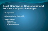 Next Generation Sequencing and its data analysis challenges Background Alignment and Assembly Applications Genome Epigenome Transcriptome.