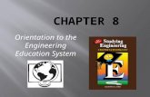 Orientation to the Engineering Education System.  Organization of engineering education  Community college role in engineering education  The engineering.