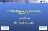 FM EEA/Norway in the Czech Republic Sofia 28 th May 2009 NFP Czech Republic.