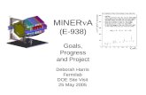 MINER A (E-938) Goals, Progress and Project Deborah Harris Fermilab DOE Site Visit 25 May 2005.
