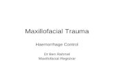Maxillofacial Trauma Haemorrhage Control Dr Ben Rahmel Maxillofacial Registrar.