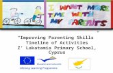 “Improving Parenting Skills” Timeline of Activities Z’ Lakatamia Primary School, Cyprus.