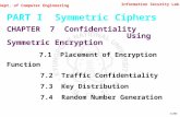 Information Security Lab. Dept. of Computer Engineering 182/203 PART I Symmetric Ciphers CHAPTER 7 Confidentiality Using Symmetric Encryption 7.1 Placement.