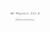 AP Physics III.A Electrostatics. 18.1 Origin of Electricity.