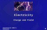 Electricity Charge and Field Presentation 2003 R. McDermott.