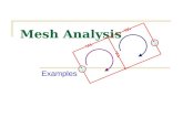 Mesh Analysis Examples. Example 1 26.364A 40V 6.364A 20V 1.818A 4 6 I1I1 I2I2.