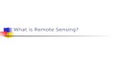 What is Remote Sensing?. Defining Remote Sensing Remote sensing = collection of data about features or phenomena of the earth surface (and near surface)