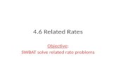 4.6 Related Rates Objective: SWBAT solve related rate problems.