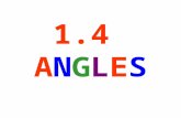 1.4 ANGLES. The two rays are called the sides of the angle. The common endpoint of the two rays is called the vertex of the angle An angle is a geometric.