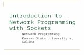 Introduction to Network Programming with Sockets Network Programming Kansas State University at Salina.