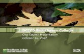 DCCCD Brookhaven College City Council Presentation October 16, 2007.
