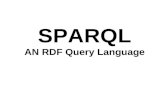 SPARQL AN RDF Query Language. SPARQL SPARQL is a recursive acronym for SPARQL Protocol And Rdf Query Language SPARQL is the SQL for RDF Example: PREFIX.