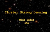 Cluster Strong Lensing Neal Dalal IAS. Cluster Strong Lensing Images of background galaxies strongly distorted by potential of foreground massive cluster.