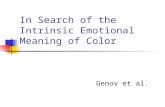 In Search of the Intrinsic Emotional Meaning of Color Genov et al.