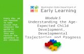Module 5 Understanding the Age-Expected Child Development, Developmental Trajectories and Progress Every day, we are honored to take action that inspires.